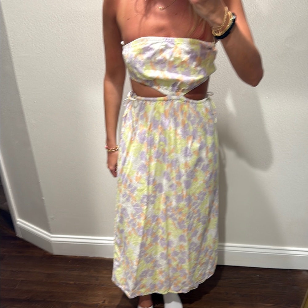 Multicolor Strapless Women's dress